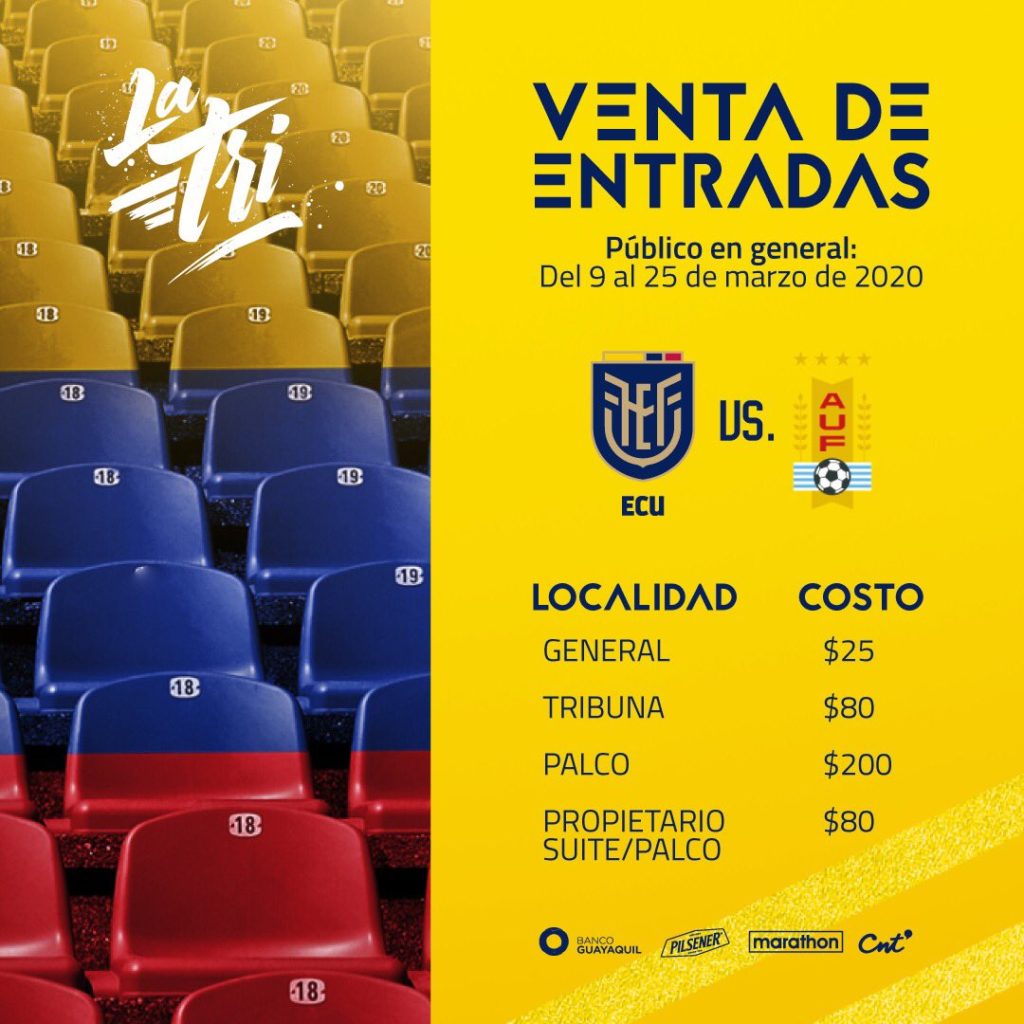 Los detalles de la venta de entradas para el partido entre Uruguay